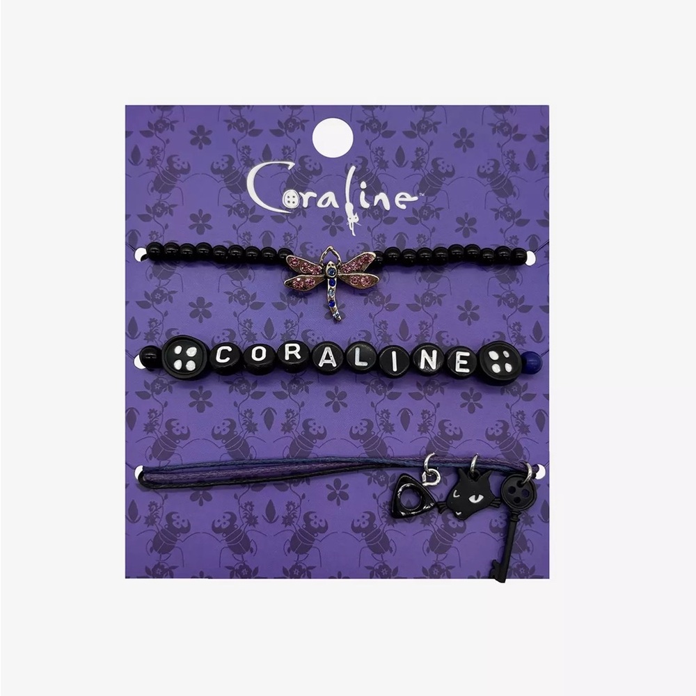 Coraline Dragonfly Icons Bracelet Set Hot‎ Topic